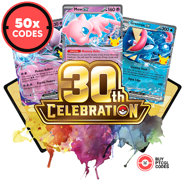 30th Celebration - 50x Pokemon TCG Codes