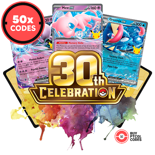 30th Celebration - 50x Pokemon TCG Codes
